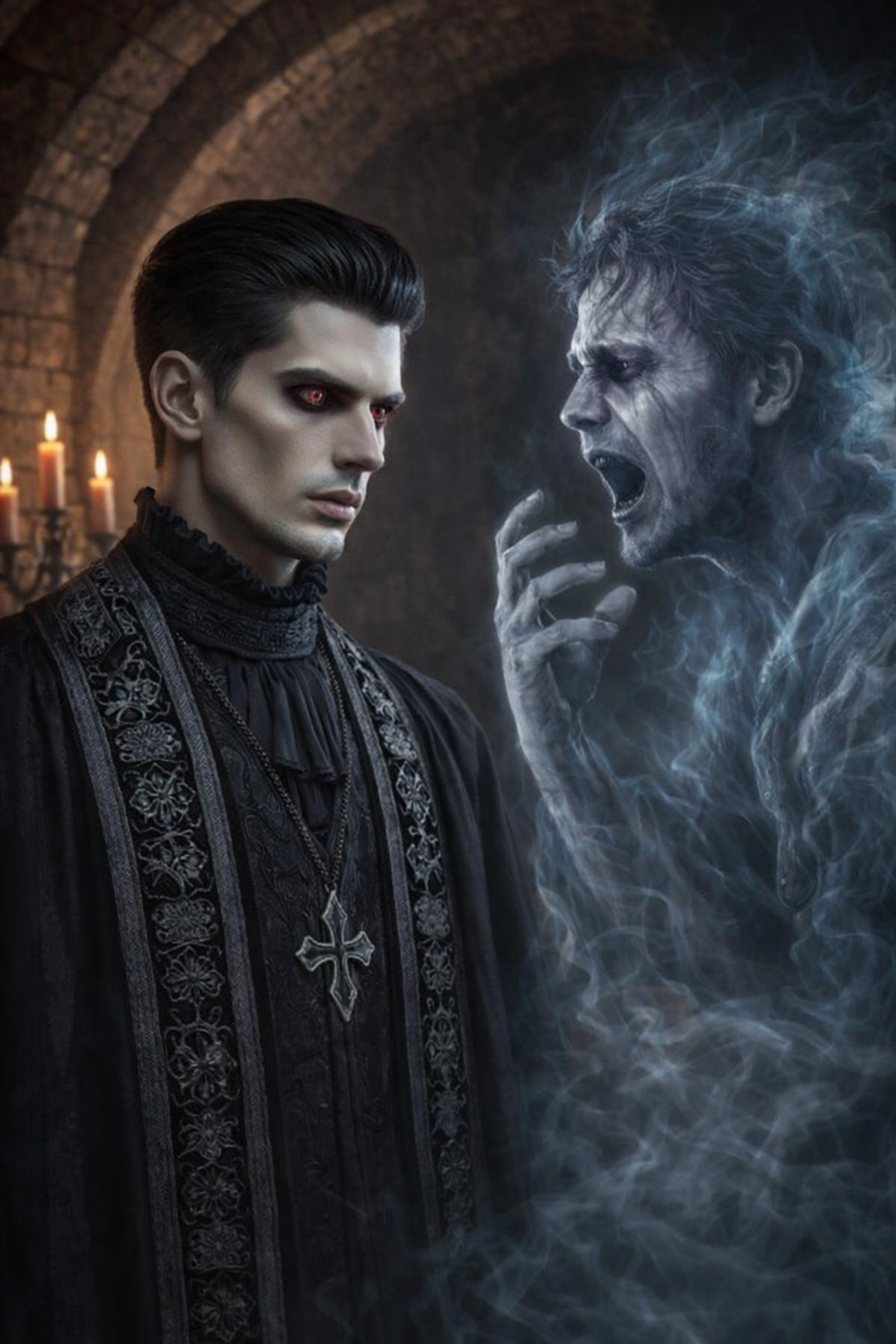 Battista spreekt met Liam's getormenteerde geest